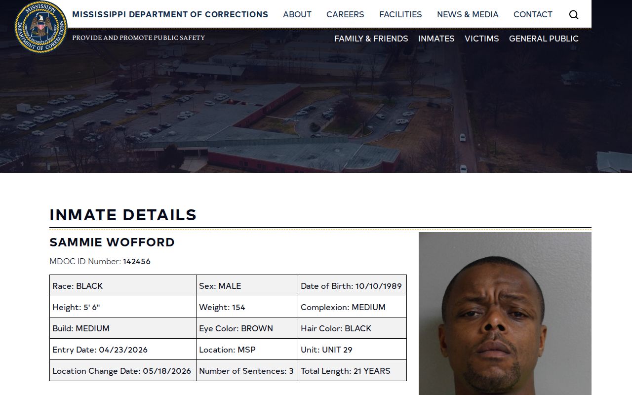 MDOC detail format used for Yalobusha County state release records