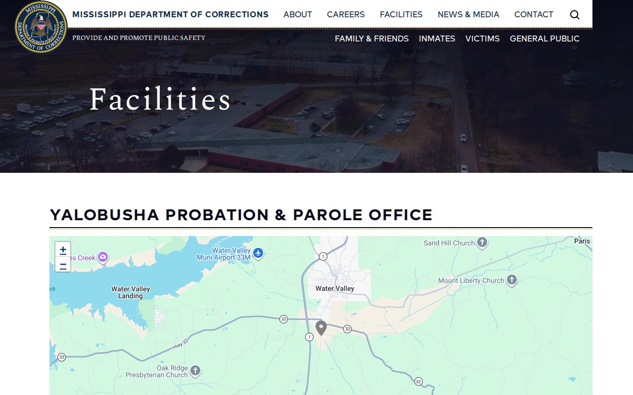 Yalobusha County parole and probation office contact record
